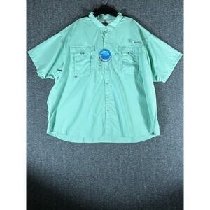 Columbia PFG Bahama II Fishing Shirt Mens 5X Mint Green UPF 30 FS7047-917 NEW